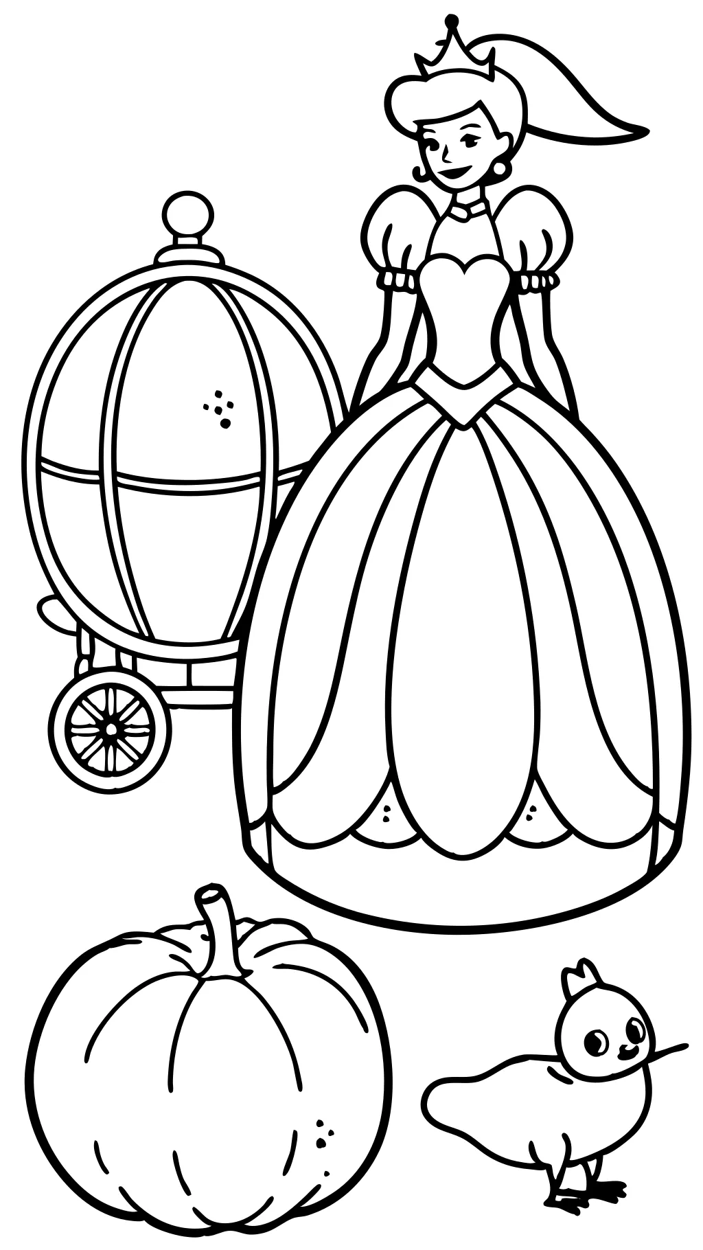 coloriages gratuits de Cendrillon